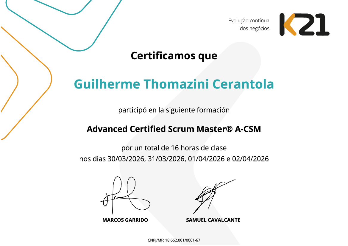 Certificado K21